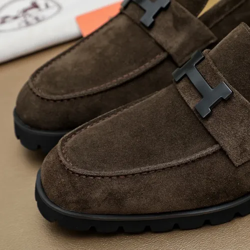 Replica Hermes Leather Shoes For Men #1463396 $96.00 USD for Wholesale