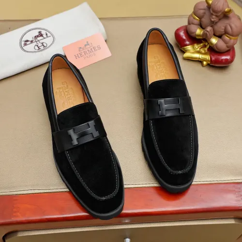 Wholesale Hermes Leather Shoes For Men #1463397 $96.00 USD, Wholesale Quality Replica Hermes Leather Shoes