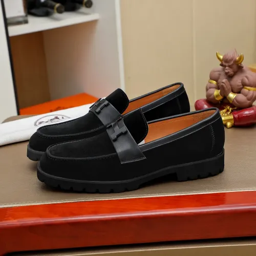 Replica Hermes Leather Shoes For Men #1463397 $96.00 USD for Wholesale