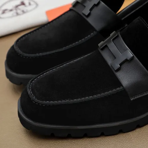 Replica Hermes Leather Shoes For Men #1463397 $96.00 USD for Wholesale