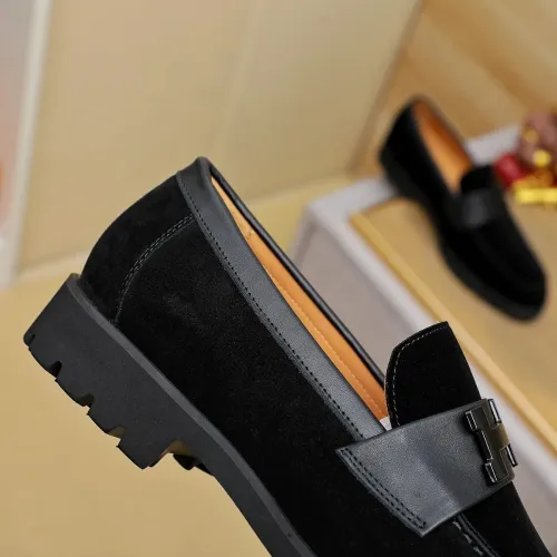 Replica Hermes Leather Shoes For Men #1463397 $96.00 USD for Wholesale