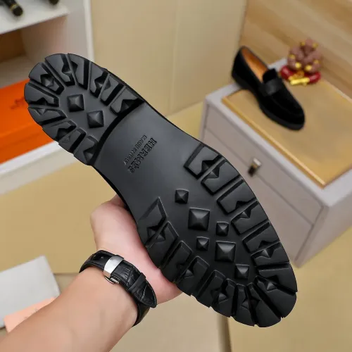 Replica Hermes Leather Shoes For Men #1463397 $96.00 USD for Wholesale