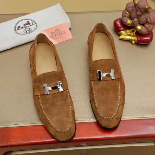 Wholesale Hermes Leather Shoes For Men #1463398 $85.00 USD, Wholesale Quality Replica Hermes Leather Shoes