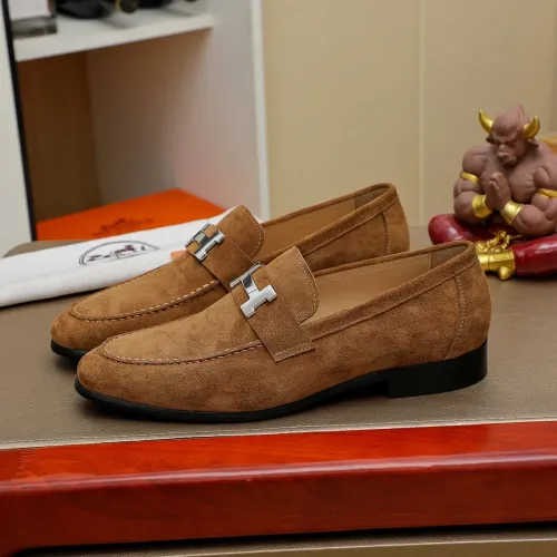 Replica Hermes Leather Shoes For Men #1463398 $85.00 USD for Wholesale