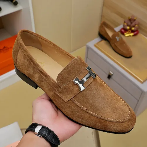 Replica Hermes Leather Shoes For Men #1463398 $85.00 USD for Wholesale