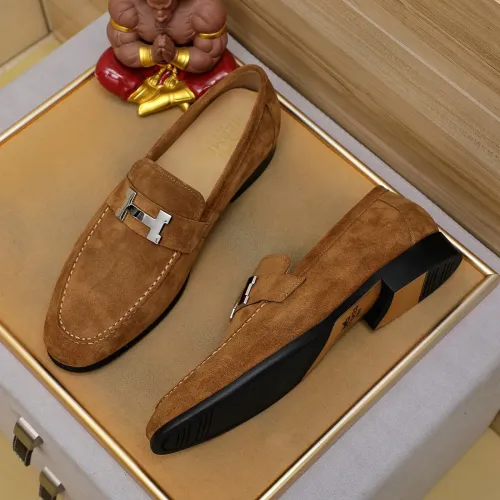 Replica Hermes Leather Shoes For Men #1463398 $85.00 USD for Wholesale