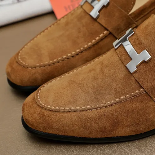 Replica Hermes Leather Shoes For Men #1463398 $85.00 USD for Wholesale