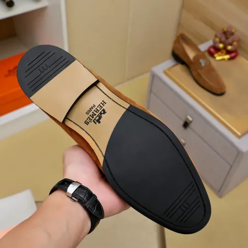 Replica Hermes Leather Shoes For Men #1463398 $85.00 USD for Wholesale