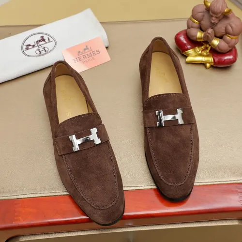 Wholesale Hermes Leather Shoes For Men #1463399 $85.00 USD, Wholesale Quality Replica Hermes Leather Shoes