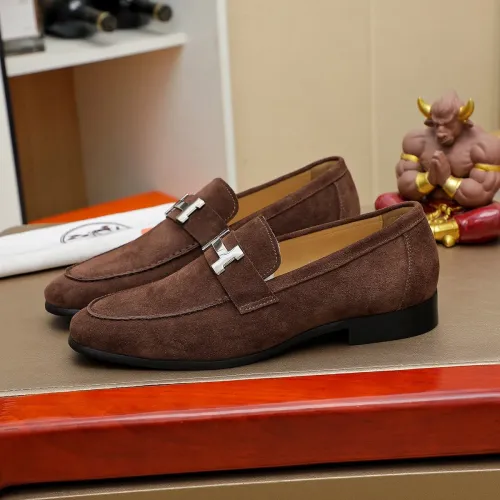 Replica Hermes Leather Shoes For Men #1463399 $85.00 USD for Wholesale