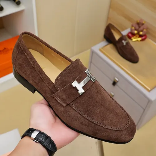 Replica Hermes Leather Shoes For Men #1463399 $85.00 USD for Wholesale