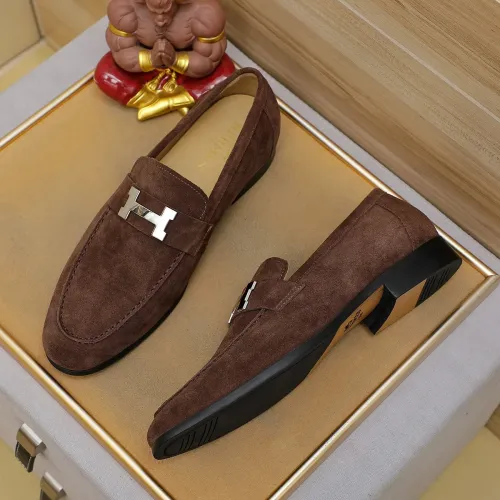 Replica Hermes Leather Shoes For Men #1463399 $85.00 USD for Wholesale