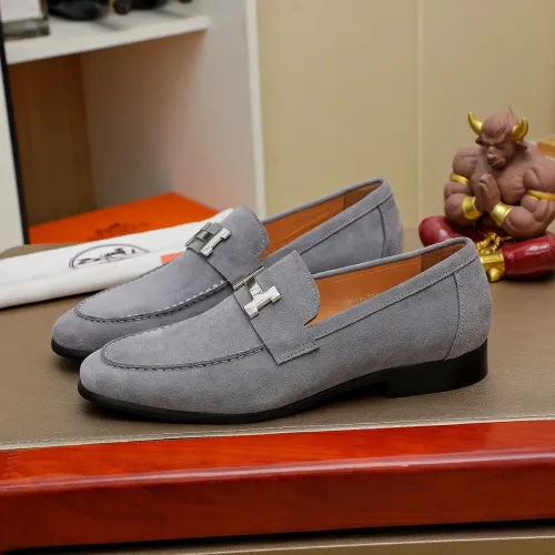 Replica Hermes Leather Shoes For Men #1463400 $85.00 USD for Wholesale