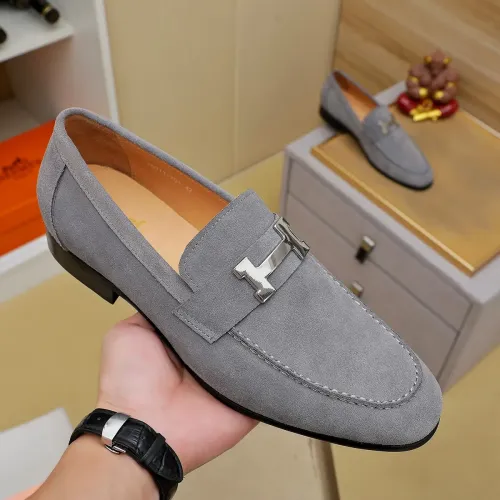 Replica Hermes Leather Shoes For Men #1463400 $85.00 USD for Wholesale