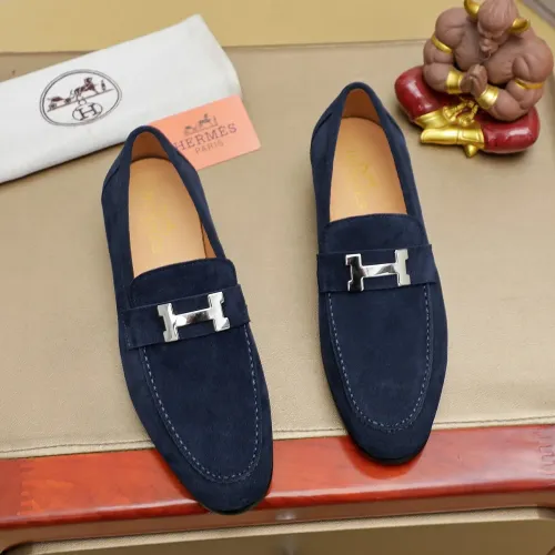 Wholesale Hermes Leather Shoes For Men #1463401 $85.00 USD, Wholesale Quality Replica Hermes Leather Shoes