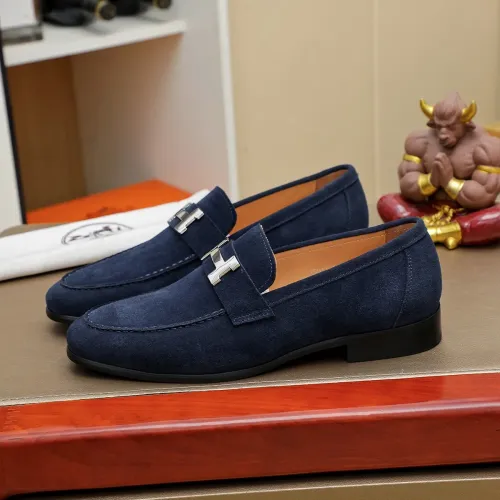 Replica Hermes Leather Shoes For Men #1463401 $85.00 USD for Wholesale