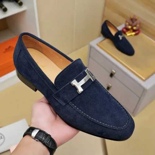 Replica Hermes Leather Shoes For Men #1463401 $85.00 USD for Wholesale