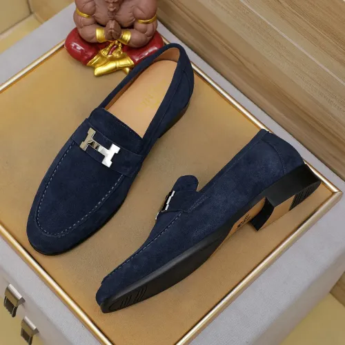 Replica Hermes Leather Shoes For Men #1463401 $85.00 USD for Wholesale