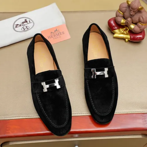 Wholesale Hermes Leather Shoes For Men #1463402 $85.00 USD, Wholesale Quality Replica Hermes Leather Shoes