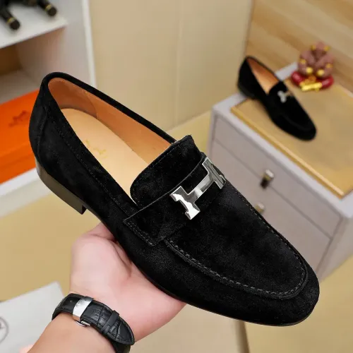 Replica Hermes Leather Shoes For Men #1463402 $85.00 USD for Wholesale