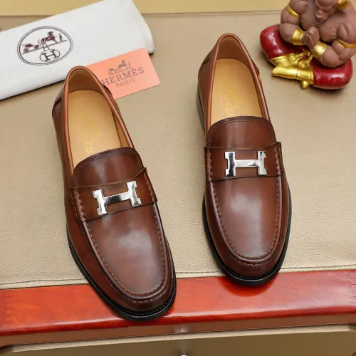 Wholesale Hermes Leather Shoes For Men #1463403 $85.00 USD, Wholesale Quality Replica Hermes Leather Shoes