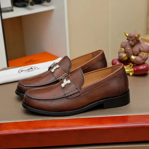 Replica Hermes Leather Shoes For Men #1463403 $85.00 USD for Wholesale