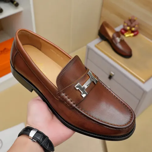 Replica Hermes Leather Shoes For Men #1463403 $85.00 USD for Wholesale
