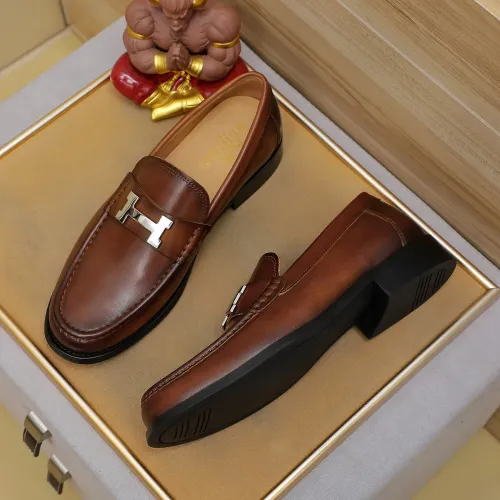 Replica Hermes Leather Shoes For Men #1463403 $85.00 USD for Wholesale
