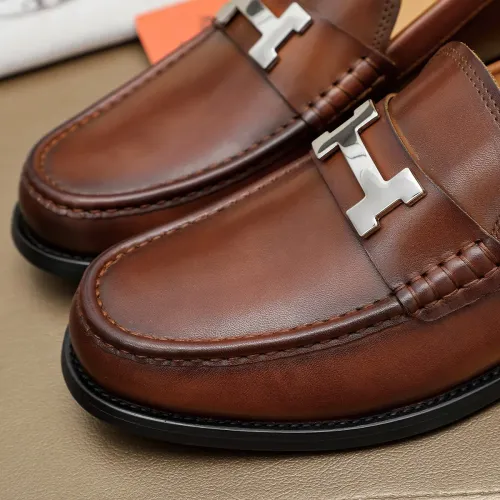 Replica Hermes Leather Shoes For Men #1463403 $85.00 USD for Wholesale
