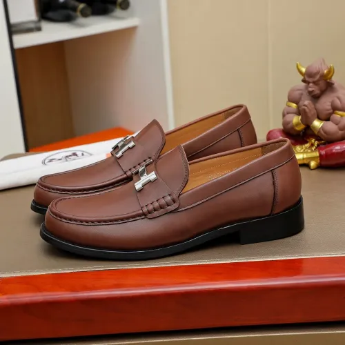 Replica Hermes Leather Shoes For Men #1463404 $85.00 USD for Wholesale