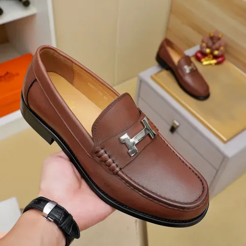 Replica Hermes Leather Shoes For Men #1463404 $85.00 USD for Wholesale