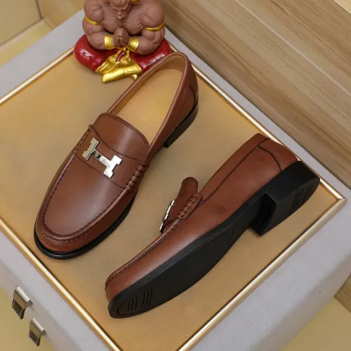 Replica Hermes Leather Shoes For Men #1463404 $85.00 USD for Wholesale