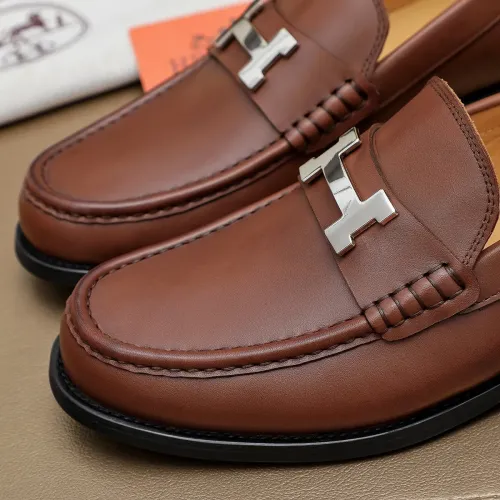 Replica Hermes Leather Shoes For Men #1463404 $85.00 USD for Wholesale