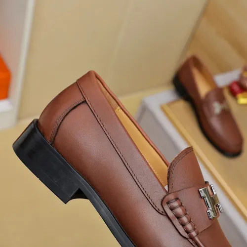 Replica Hermes Leather Shoes For Men #1463404 $85.00 USD for Wholesale