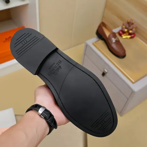 Replica Hermes Leather Shoes For Men #1463404 $85.00 USD for Wholesale