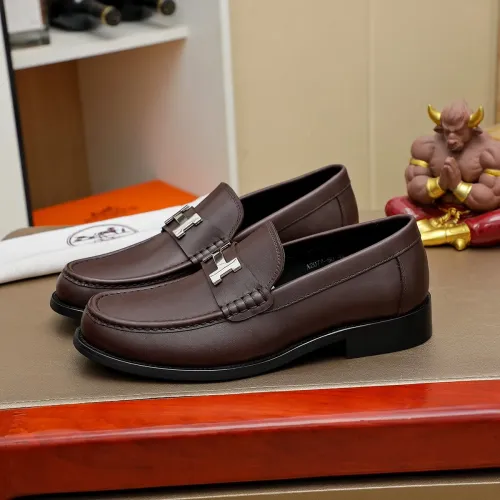 Replica Hermes Leather Shoes For Men #1463405 $85.00 USD for Wholesale