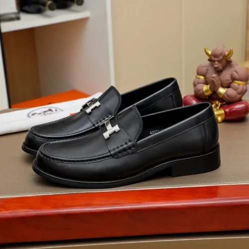 Replica Hermes Leather Shoes For Men #1463413 $85.00 USD for Wholesale
