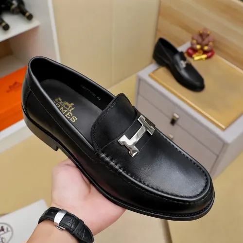 Replica Hermes Leather Shoes For Men #1463413 $85.00 USD for Wholesale