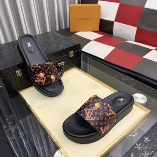 Wholesale Louis Vuitton Slippers For Men #1463583 $45.00 USD, Wholesale Quality Replica Louis Vuitton Slippers