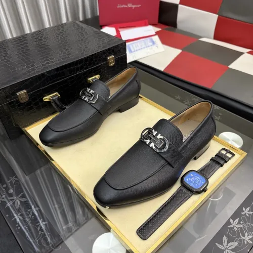 Replica Salvatore Ferragamo Leather Shoes For Men #1463616 $108.00 USD for Wholesale