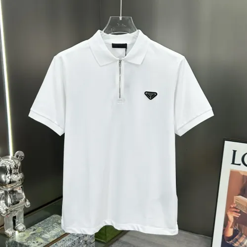 Wholesale Prada T-Shirts Short Sleeved For Men #1464196 $64.00 USD, Wholesale Quality Replica Prada T-Shirts