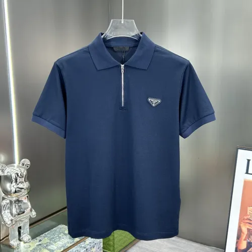 Wholesale Prada T-Shirts Short Sleeved For Men #1464197 $64.00 USD, Wholesale Quality Replica Prada T-Shirts