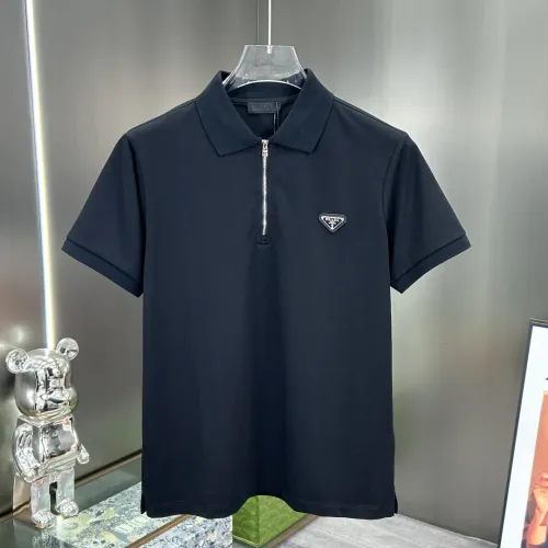 Wholesale Prada T-Shirts Short Sleeved For Men #1464199 $64.00 USD, Wholesale Quality Replica Prada T-Shirts