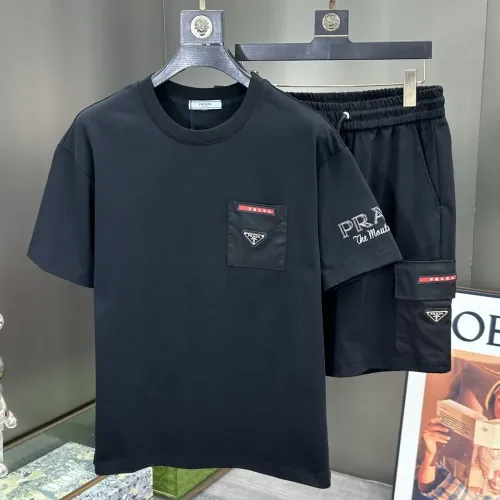 Wholesale Prada Tracksuits Short Sleeved For Men #1464211 $112.00 USD, Wholesale Quality Replica Prada Tracksuits