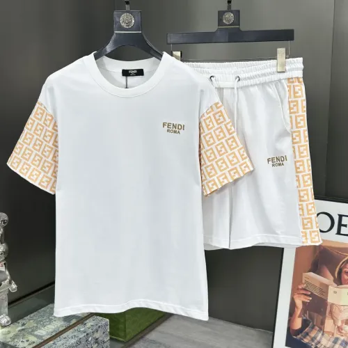 Wholesale Fendi Tracksuits Short Sleeved For Men #1464213 $112.00 USD, Wholesale Quality Replica Fendi Tracksuits