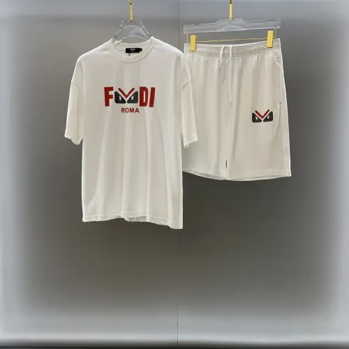 Wholesale Fendi Tracksuits Short Sleeved For Men #1464324 $100.00 USD, Wholesale Quality Replica Fendi Tracksuits