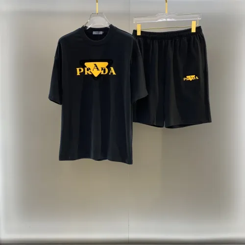Wholesale Prada Tracksuits Short Sleeved For Men #1464339 $100.00 USD, Wholesale Quality Replica Prada Tracksuits