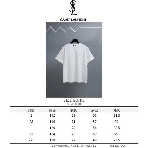 Replica Yves Saint Laurent YSL T-shirts Short Sleeved For Unisex #1464453 $40.00 USD for Wholesale