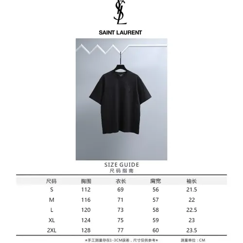 Replica Yves Saint Laurent YSL T-shirts Short Sleeved For Unisex #1464454 $40.00 USD for Wholesale
