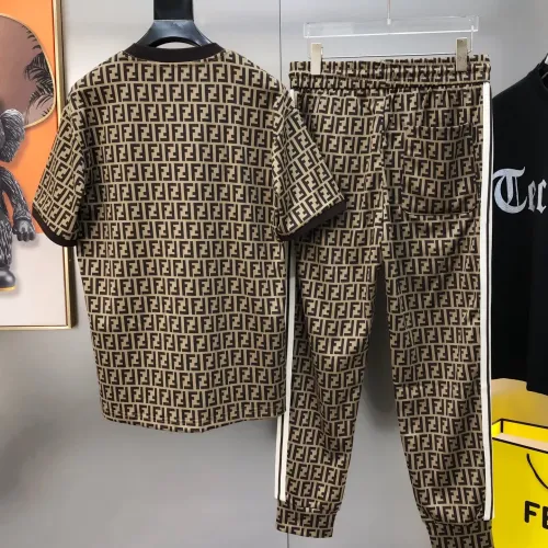 Replica Fendi Tracksuits Short Sleeved For Men #1464787 $98.00 USD for Wholesale